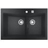 Grohe 31 657 AP0 Lavello da Incasso 2 Vasche 838 x 560 mm Sopratop Serie K700 fragranite Nero 31657AP0