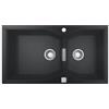 Grohe 31 658 AP0 Lavello da Incasso 2 Vasche 90 x 50 cm Sopratop Serie K700 fragranite Nero 31658AP0