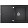 Grohe 31 639 AP0 Lavello da Incasso 1 Vasca con Gocciolatoio reversibile 78 x 50 cm Sopratop Serie K400 fragranite Nero 31639AP0