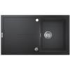 Grohe 31 640 AP0 Lavello da Incasso 1 Vasca con Gocciolatoio reversibile 86 x 50 cm Sopratop Serie K400 fragranite Nero 31640AP0
