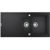 Grohe 31 642 AP0 Lavello da Incasso 1 Vasca e vaschetta con Gocciolatoio reversibile 100 x 50 cm Sopratop Serie K400 fragranite Nero 31642AP0