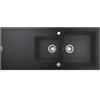Grohe 31 643 AP0 Lavello da Incasso 1 Vasca e vaschetta con Gocciolatoio reversibile 116 x 50 cm Sopratop Serie K400 fragranite Nero 31643AP0