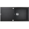 Grohe 31 645 AP0 Lavello da Incasso 1 Vasca con Gocciolatoio reversibile 100 x 50 cm Sopratop Serie K500 fragranite Nero 31645AP0