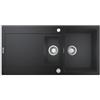 Grohe 31 646 AP0 Lavello da Incasso 1 Vasca e vaschetta con Gocciolatoio reversibile 100 x 50 cm Sopratop Serie K500 fragranite Nero 31646AP0