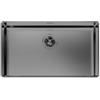 Foster PRONTA CONSEGNA - SPEDIZIONE IMMEDIATA Foster 4371 056 Lavello da Incasso 1 Vasca Monovasca 726 x 416 mm sottotop Serie Phantom sottotop Acciaio Inox PVD Gun Metal 4371056
