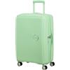 American Tourister Soundbox - Maleta Rígida Mediana, 67 cm - Trolley con 4 ruedas, Cerradura TSA, Expandible y Ligera, 71.5/81L, Verde (Pastel Green)