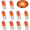 Sidaqi Micro standard La lampadina alogena T10 W5W è di rambra e luminoso 194 168 501 Luci di guida a cuneo Luce laterale DRL Luci del cruscotto freno fanale posteriore-10PCS