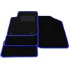 Somer Car Kit Tappetini Auto compatibili con Citroen C3 2002-2009 | Set Tappeti in Moquette, Tappeto auto su misura, bordo blu