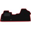 Somer Car Kit Tappetini Auto compatibili con Fiat Scudo 2021-2025 | Set Tappeti in Moquette, Tappeto auto su misura, bordo rosso