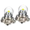 Ruiandsion Lampadine Faro Moto, Confezione da 2 Lampadine LED P26S 6000K Bianco, DC 6V-30V per Scooter Moped ATV UTV, Lampada Anabbagliante/Antinebbia