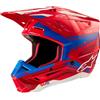 Alpinestars S-M5 Action 2 2024 Casco Motocross, rosso/blu, L (59/60)
