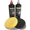 KITAUTOS Lucido per carrozzerie 1 kg di taglio + un kg di lucentezza + spugne per lucidare 150 mm.