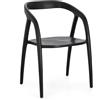 Bizzotto Sedia con braccioli Dotty nero