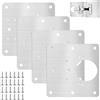 Cozy Inviting Piastra Riparazione Cerniere Acciaio Inossidabile 4 Pezzi
