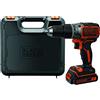 BLACK+DECKER Trapano/Avvitatore a percussione 18V Litio in valigetta. BL188K-QW