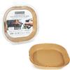 Perfetto Carta da Forno per Friggitrice ad Aria, 20x20x4,5 cm, Biodegradabile e Compostabile, Resistente fino a 200°C, 50 Pezzi