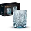 Nachtmann Spiegelau & Nachtmann, Set di 2 bicchieri da whisky blu, in cristallo, 295 ml, Aqua, Noblesse Fresh, 104239, trasparente, blu
