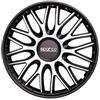 Sparco Spc1396Svbk Set Copricerchi 4 Pezzi Roma 13 Pollici Argento/Nero, Silver