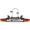 Westfalia Portabici Bikelander per Gancio di Traino, per 2 Biciclette, Adatto per E-bike, Ripiegabile, Luci LED ibride