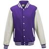 Just Hoods by AWDis Just Hoods - Giacca College Varsity Jacket, unisex viola/bianco XS
