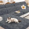 CYCMACO Elasticizzato Copriseduta Divano, Copridivano Cuscini Separati, Universale Copricuscini Divano, Antiscivolo Sofa Seat Cover, Super Morbido(1 Posto, Grigio Chiaro)