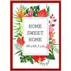 MG Design Cornice 48x68 cm- colore Rosso, in legno, con vetro acrilico - da appendere in verticale o in orizzontale, senza sfondo, per foto, poster, puzzle