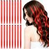 AOOSA 16 Pezzi Extension Capelli Colorati Con Clip, 55 cm Hair Extensions, Extension Capelli Clip per Bambini Ragazze Donne Cosplay Festival Feste Halloween