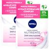 Nivea Crema Giorno Nutriente 24h Idratazione per Viso Collo e Decolleté con Hydracare Complex e Olio di Mandorla Naturale per Pelli Secche e Sensibili - 2 Barattoli da 50ml