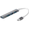 baolongking Hub USB C a 4 Porte Mini Adattatore Tipo C Ultra Sottile in Alluminio - Expander Porta Splitter per MacBook Pro/Air, iMac, Surface Pro, XPS, Altri (1 USB 3.0 + 3 USB 2.0)