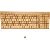 Annadue Combo Tastiera e Mouse Wireless, Mouse Compatto Wireless da 2,4 GHz, 7 Tasti Multimediali, Layout QWERTY UK, Set Tastiera e Mouse Wireless in Legno di bambù per PC, (Tastiera)