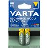 Varta Batteria Ricaricabile AA Stilo, 2100 mAh, Confezione da 2 Pile, Pre-caricate, Pronte all'Uso, verde