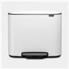 Brabantia Pattumiera a Pedale Bo 2 Secchi Interni 11+23 Litri Bianco