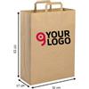 Shopper carta avana 90g maniglia piatta 32x17x43cm 10kg Personalizzate o neutre