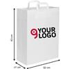 Shopper carta 100g maniglia piatta 32x43x17cm Kraft resistente Personalizzate o neutre