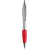 Penna a sfera Akos silver con grip colorato e refill nero Personalizzate o neutre