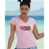Fruit of the Loom T-shirt donna scollo V cotone leggero 165g bianca Personalizzate o neutre