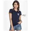 Sol's Polo Donna Pasadena 100% Cotone, Regular Fit, Collo a Contrasto Personalizzate o neutre