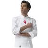 SIGGI HORECA Giacca cuoco Artur Ego Chef antimacchia bottoni rossi Personalizzate o neutre