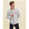 Fruit of the Loom Felpa premium con cappuccio e zip lunga 70% cotone Personalizzate o neutre