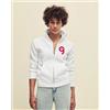 Fruit of the Loom Felpa Lady-Fit zip lunga cotone regular donna Personalizzate o neutre