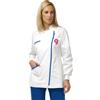 SIGGI DR BLUE Casacca donna Milly in cotone gabardine, zip laterale e dettagli color Personalizzate o neutre