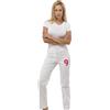 SIGGI DR BLUE Pantaloni donna Sun in gabardine cotone, costina laterale Personalizzate o neutre