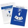 Disco Orario Maxi Time in PVC Trasparente 12x15 cm - MaxiTime Personalizzate o neutre