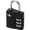 Lucchetto TSA Kingsford 3 cifre in metallo, 29g, nero compatto Personalizzate o neutre