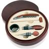 Set Vino Elegante in Legno Naturale e Acciaio inox 400g Personalizzate o neutre