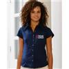 Russell Camicia Donna Slim Tencel Cotone Manica Corta Elegante Personalizzate o neutre