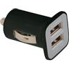 Caricabatterie auto doppio USB 12V, ABS Personalizzate o neutre