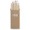 Matite GiraGirls Set 6 Colori in Legno Naturale con Scatola Cartone Personalizzate o neutre