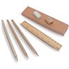 Set Dony: Kit cancelleria eco 6 pezzi in legno naturale Personalizzate o neutre