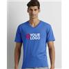 Gildan T-shirt Scollo a V in Cotone Premium 185g, No Label Personalizzate o neutre
